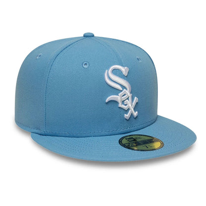Pictured is this MLB Chicago White Sox 59FIFTY Fitted cap in pastel blue. 4