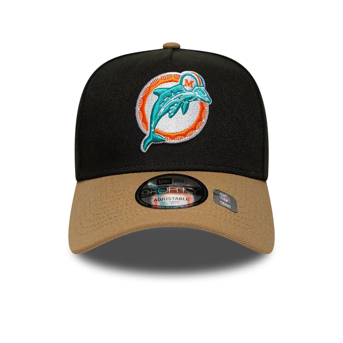 This is a Miami Dolphins NFL Black 9FORTY A-Frame Adjustable Cap 3