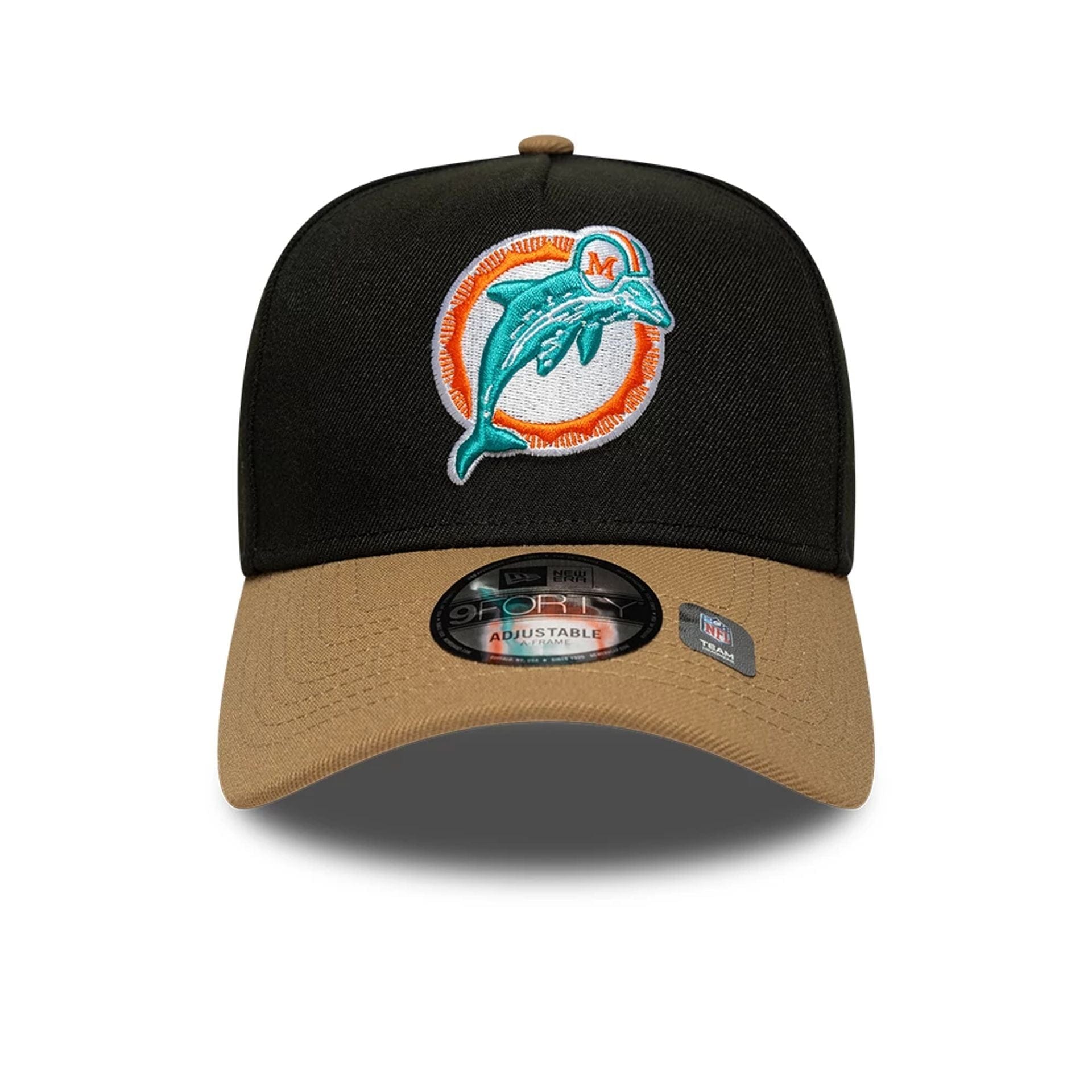 This is a Miami Dolphins NFL Black 9FORTY A-Frame Adjustable Cap 3