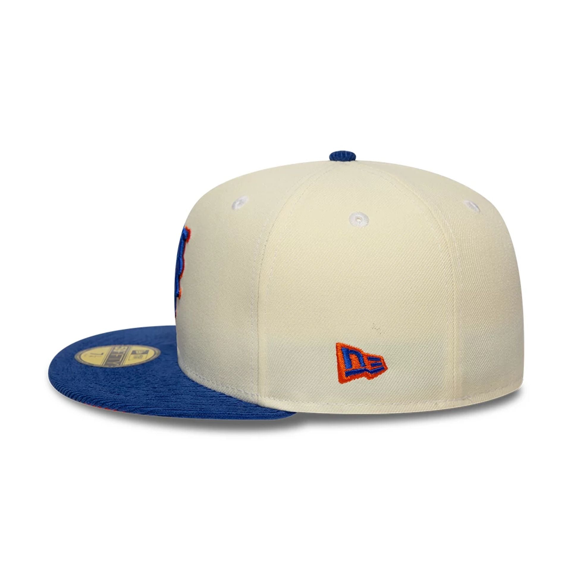 This is a New York Mets MLB Cream 59FIFTY Fitted Cap 5