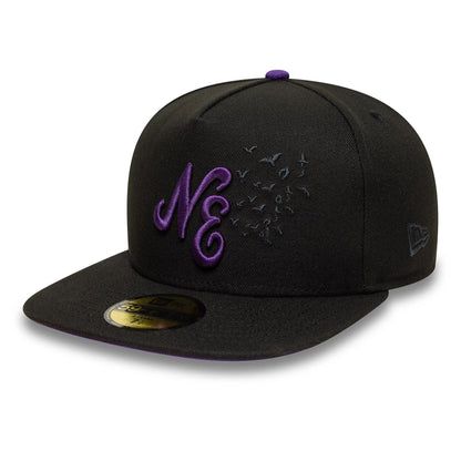Pictured in this New Era Bats Black 59FIFTY A-Frame Fitted Cap 1