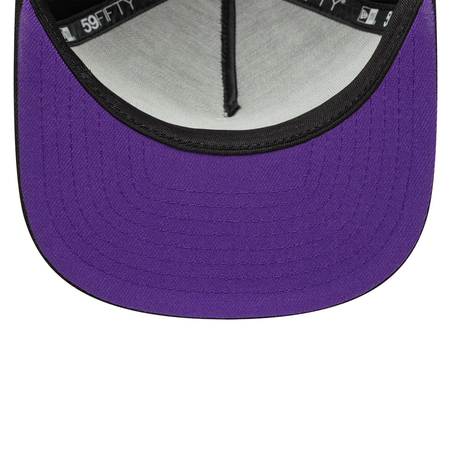 Pictured in this New Era Bats Black 59FIFTY A-Frame Fitted Cap 2