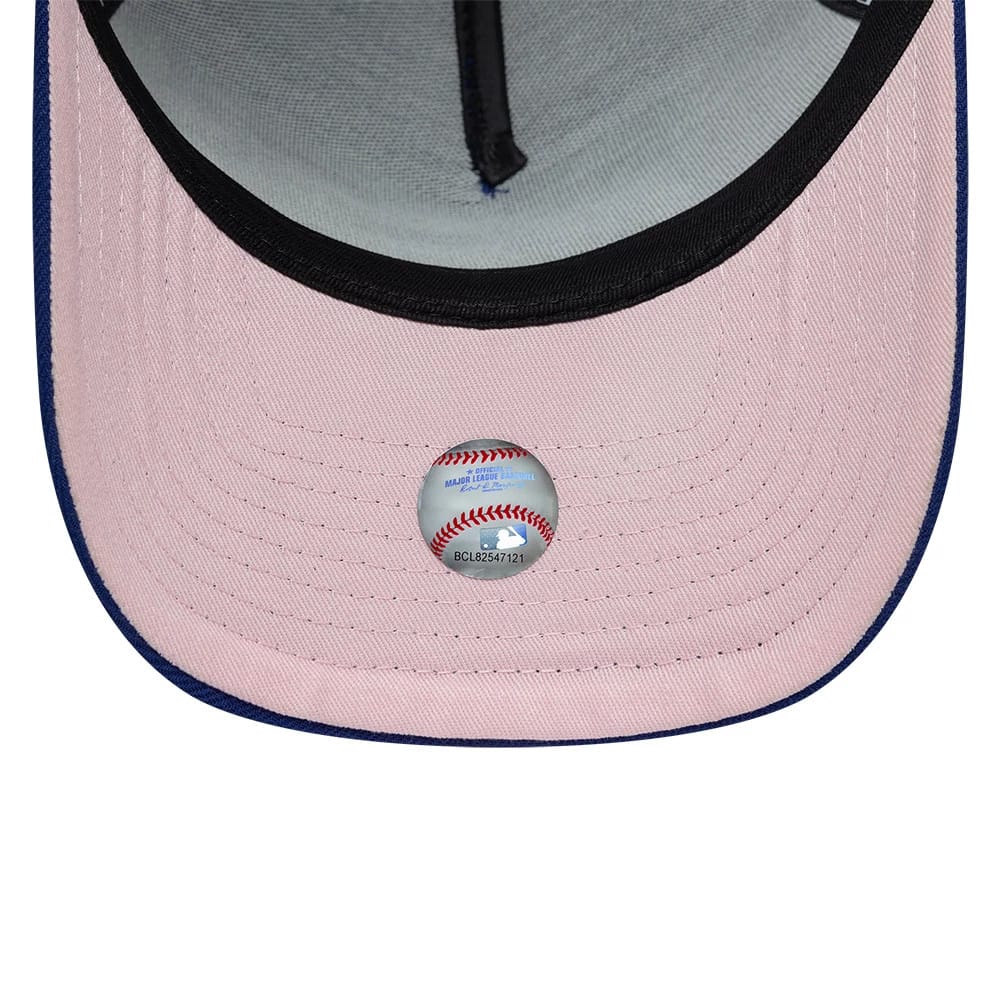 Pictured is this MLB Kanji LA Dodgers 9FORTY A-Frame Adjustable cap in dark blue. 2