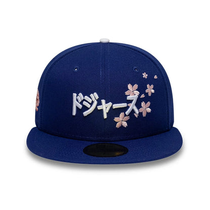 Pictured is this MLB Kanji LA Dodgers 59FIFTY Fitted cap in dark blue. 3
