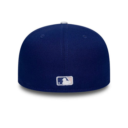 Pictured is this MLB Kanji LA Dodgers 59FIFTY Fitted cap in dark blue. 7