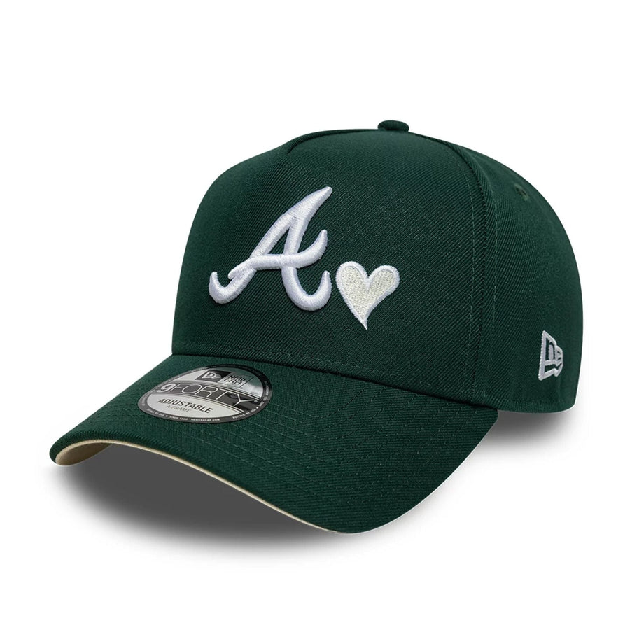 This is a Atlanta Braves MLB Heart Dark Green 9FORTY A-Frame Adjustable Cap 1