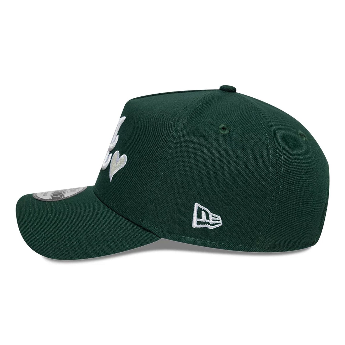 This is a Atlanta Braves MLB Heart Dark Green 9FORTY A-Frame Adjustable Cap 5