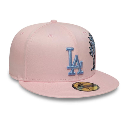 This is a LA Dodgers MLB Palm Taco Pink 59FIFTY Fitted Cap 4