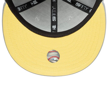 This is a New York Yankees MLB Grey & Yellow 59FIFTY Fitted Cap 2