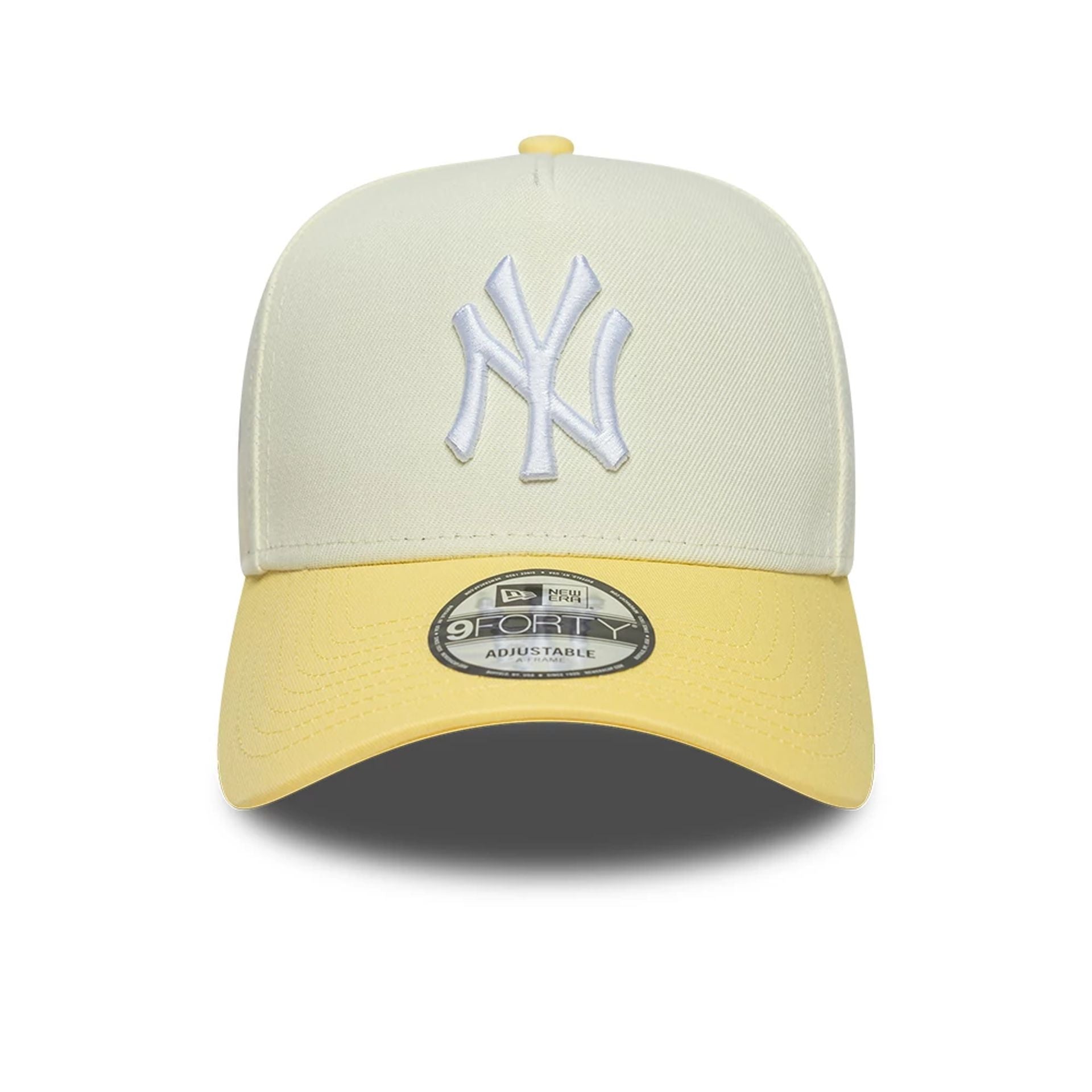 This is a New York Yankees MLB Cream & Yellow 9FORTY A-Frame Adjustable Cap 2