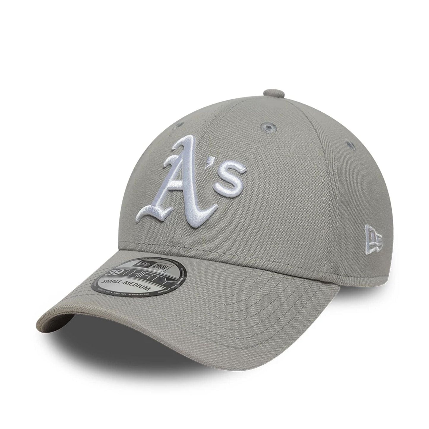 This is a Oakland Athletics MLB Grey 39THIRTY Stretch Fit Cap 1