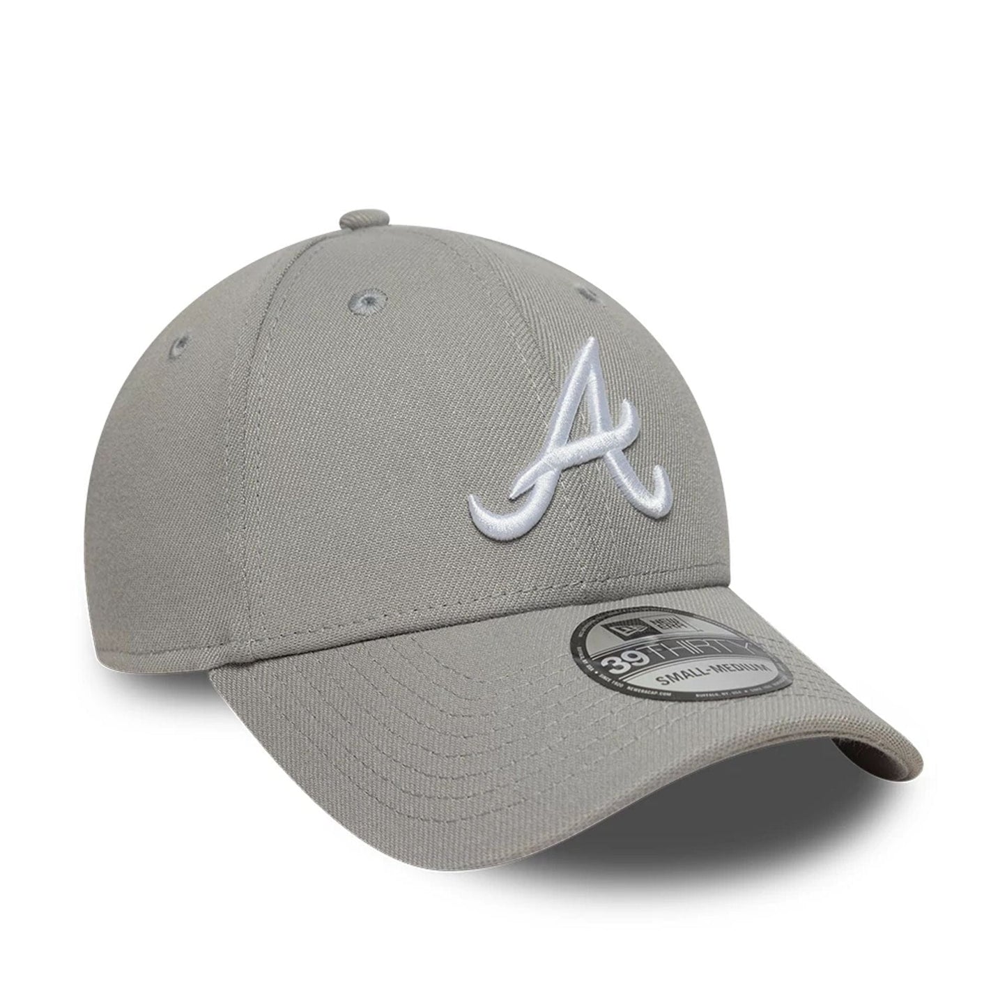 This is a Atlanta Braves MLB Grey 39THIRTY Stretch Fit Cap 3