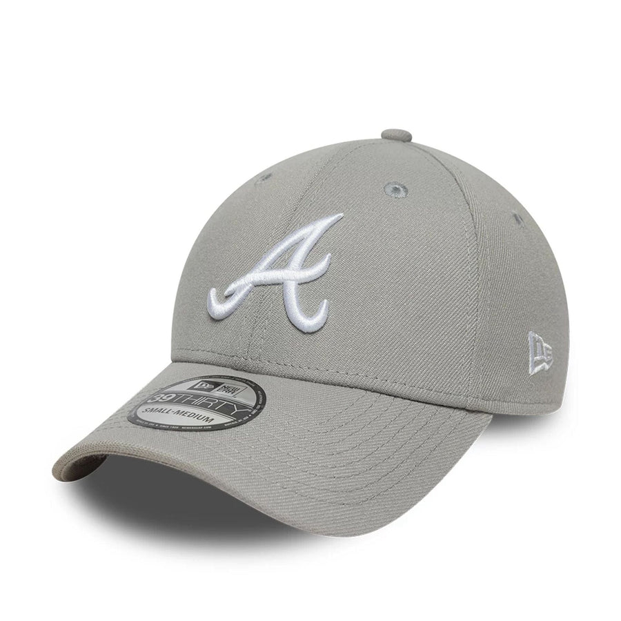 This is a Atlanta Braves MLB Grey 39THIRTY Stretch Fit Cap 1
