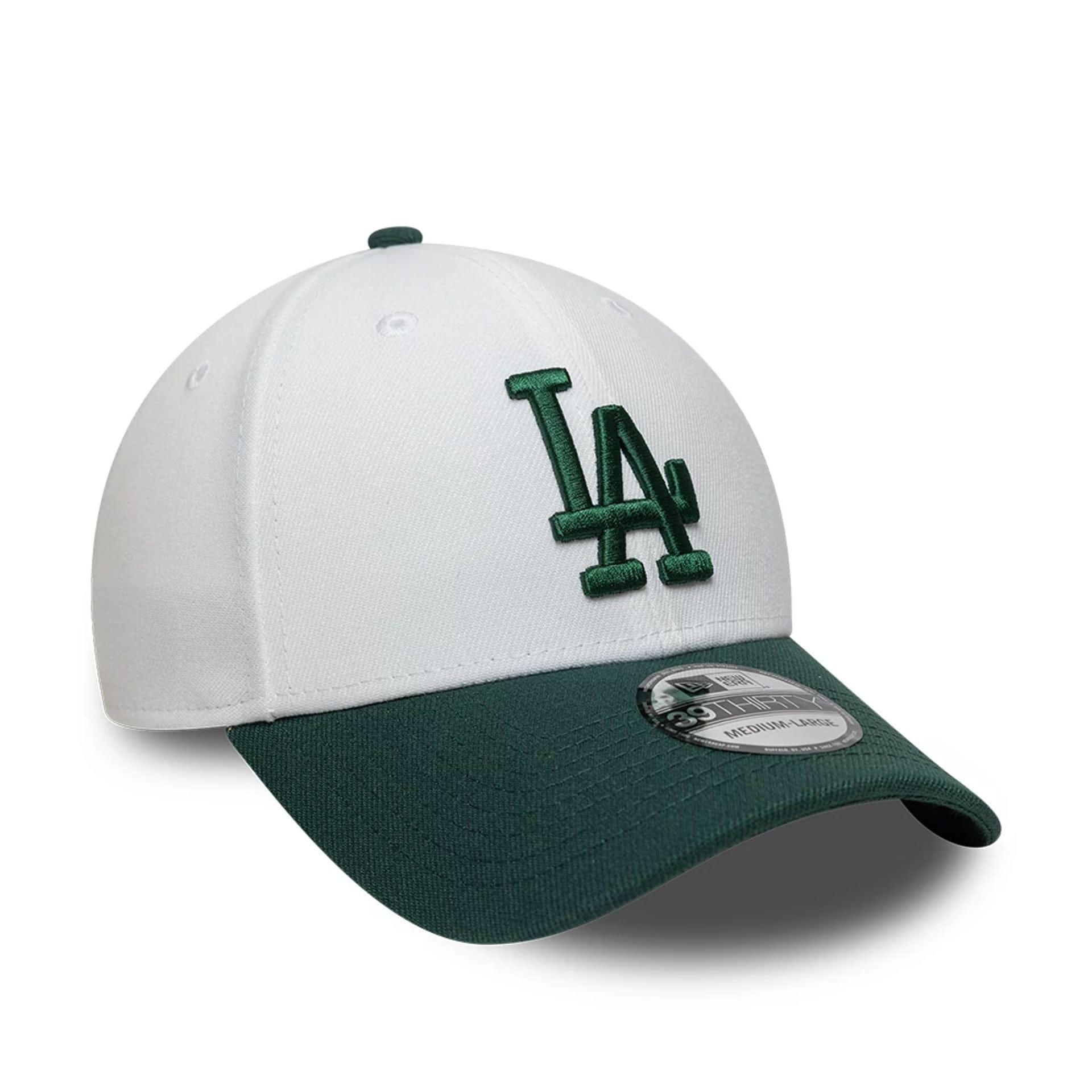 This is a LA Dodgers MLB White 39THIRTY Stretch Fit Cap 3