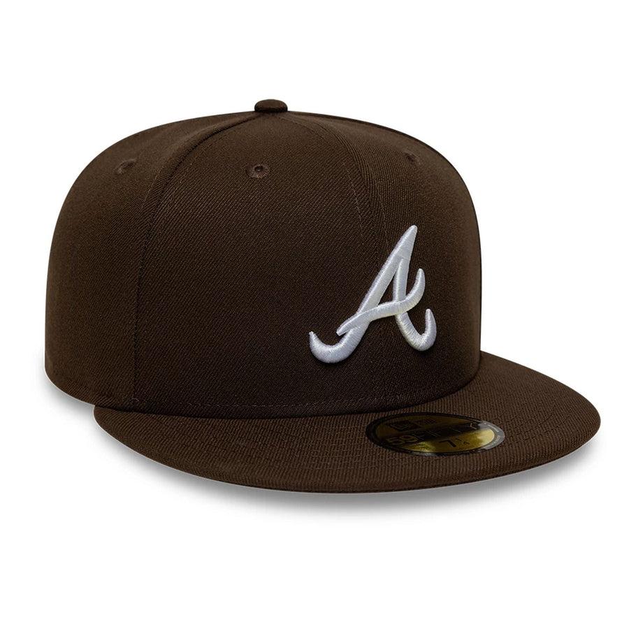 This is a Atlanta Braves MLB Dark Brown 59FIFTY Fitted Cap 3