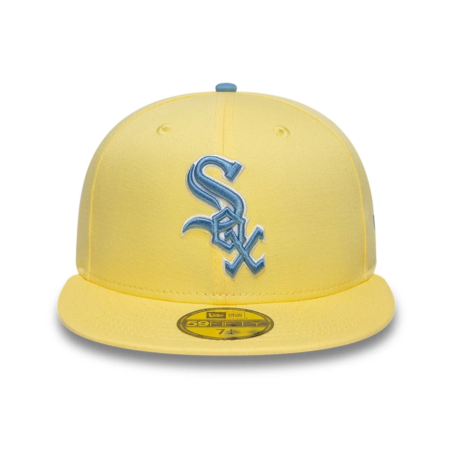This is a Chicago White Sox MLB Pastel Yellow 59FIFTY Fitted Cap 3