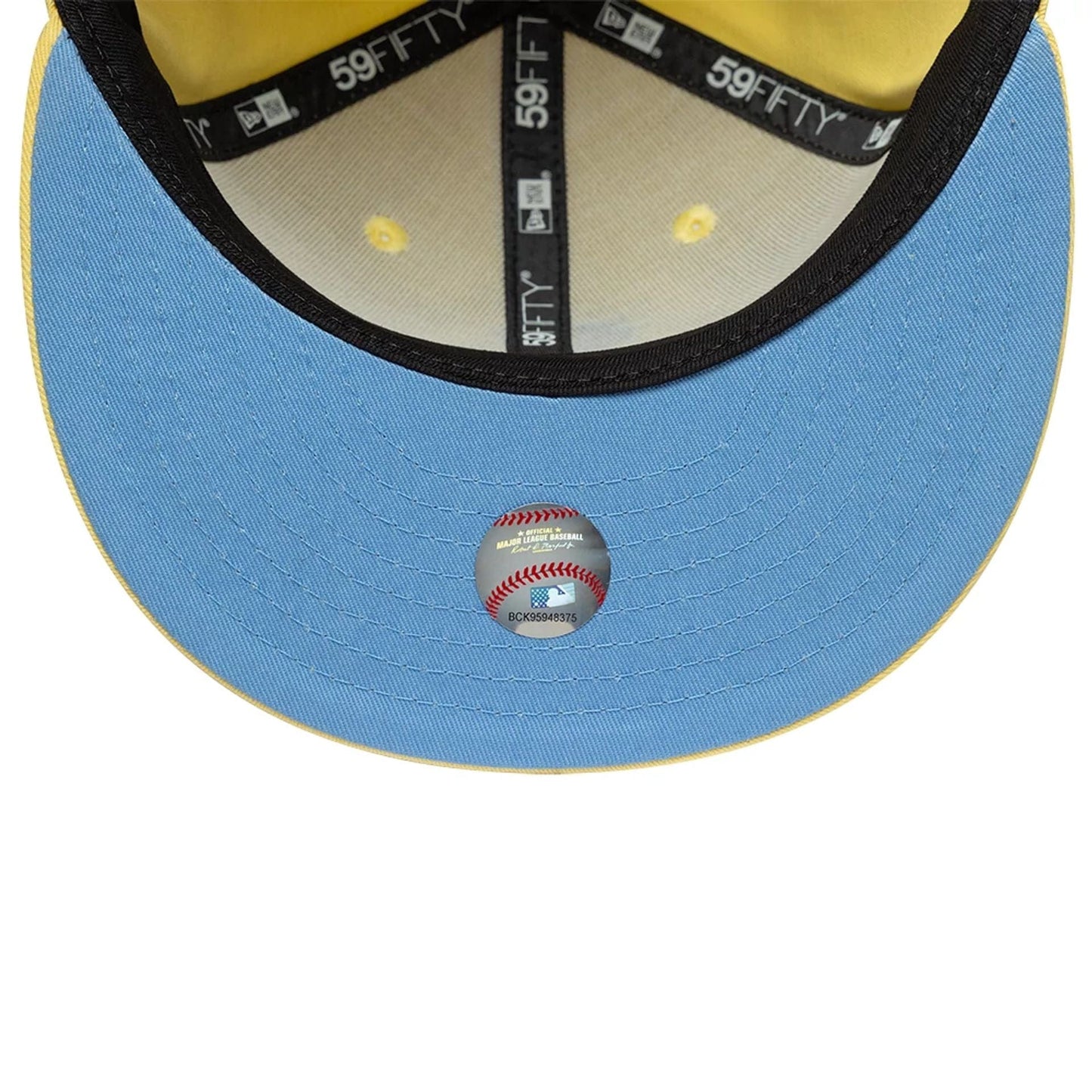 This is a Chicago White Sox MLB Pastel Yellow 59FIFTY Fitted Cap 2