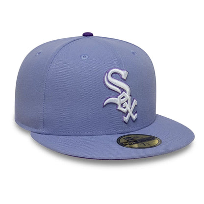 This is a Chicago White Sox MLB Pastel Purple 59FIFTY Fitted Cap 4
