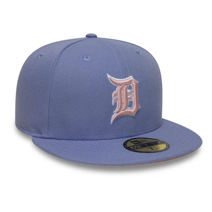 This is a Detroit Tigers MLB Pastel Purple 59FIFTY Fitted Cap 4