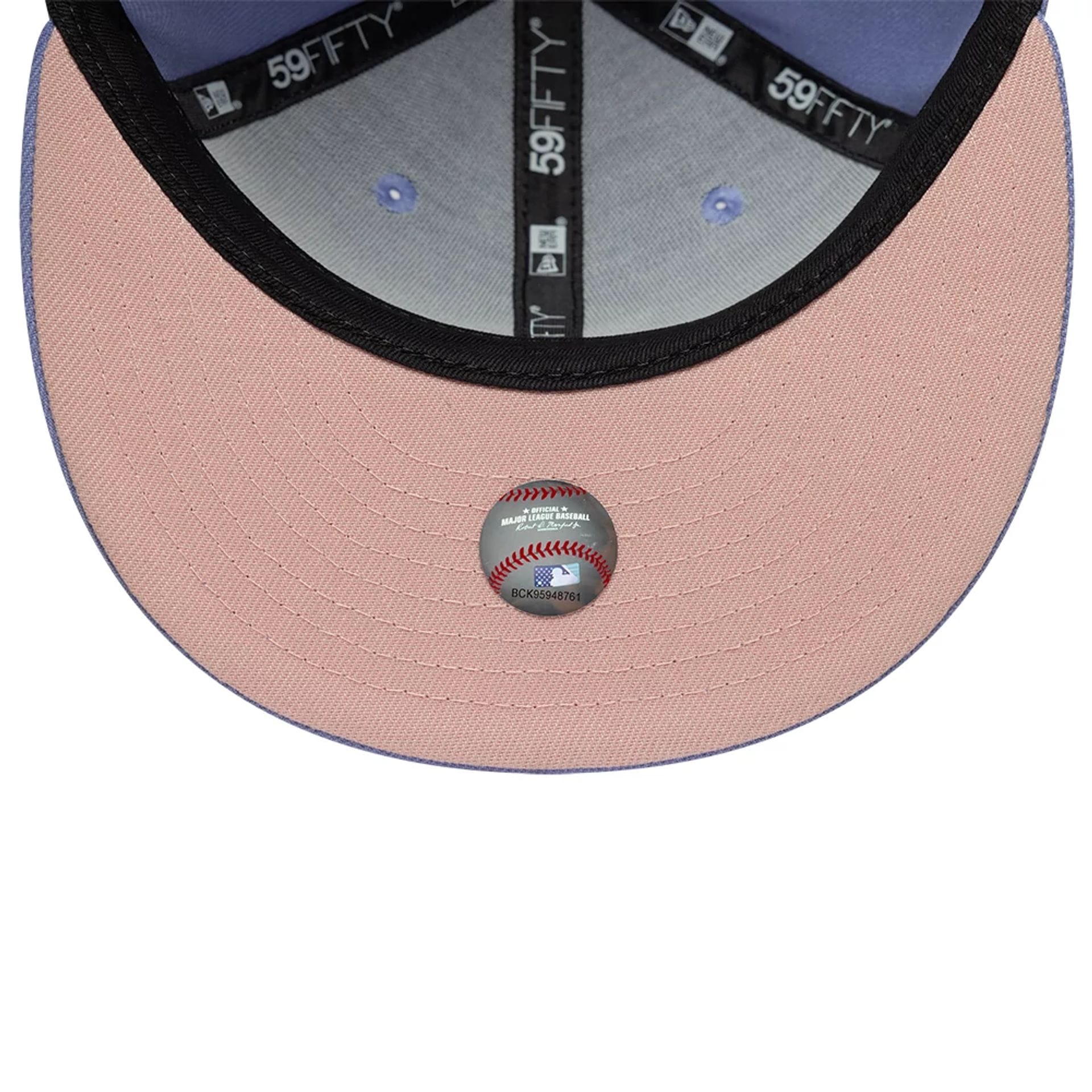 This is a Detroit Tigers MLB Pastel Purple 59FIFTY Fitted Cap 2