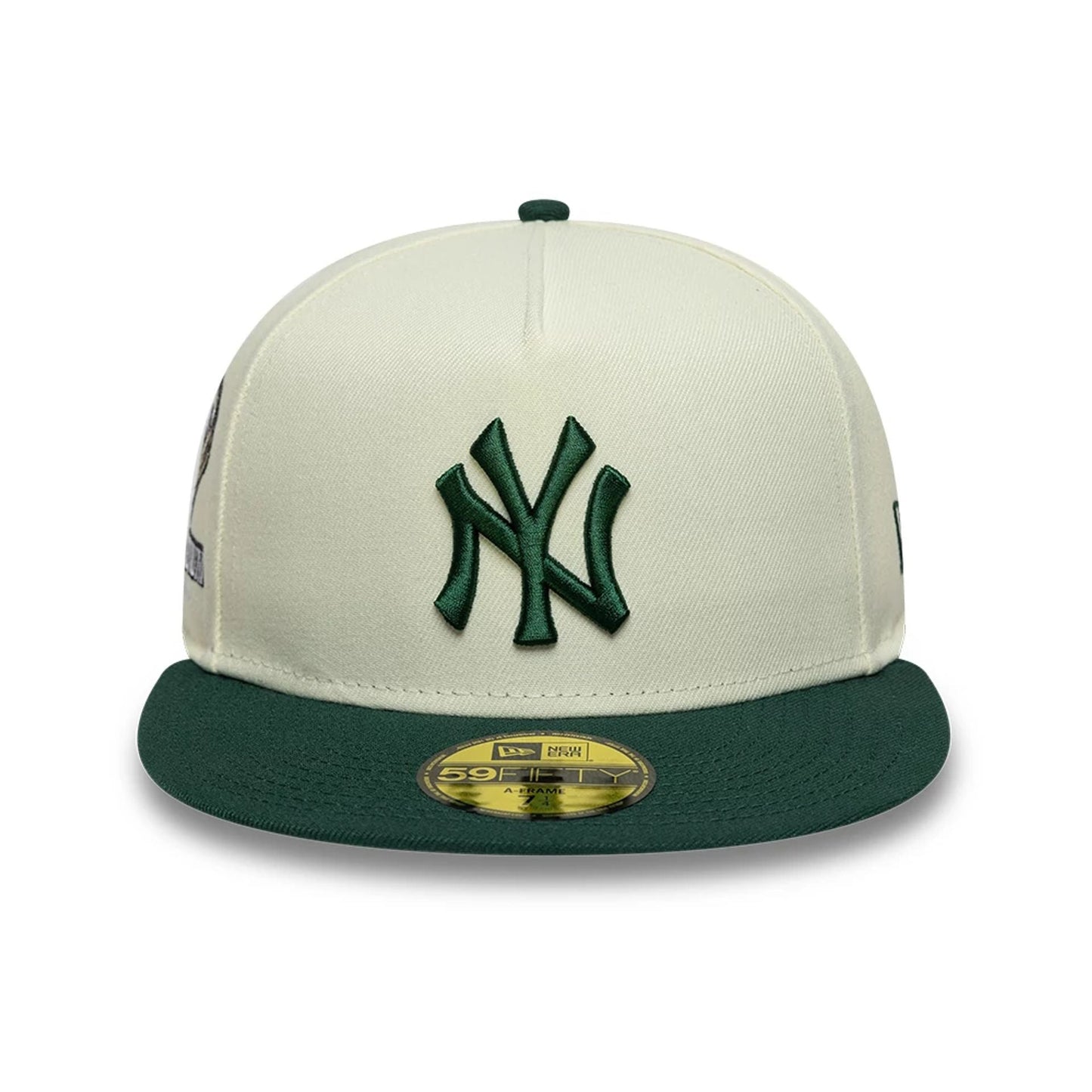 This is a New York Yankees MLB Cream 59FIFTY A-Frame Fitted Cap 3
