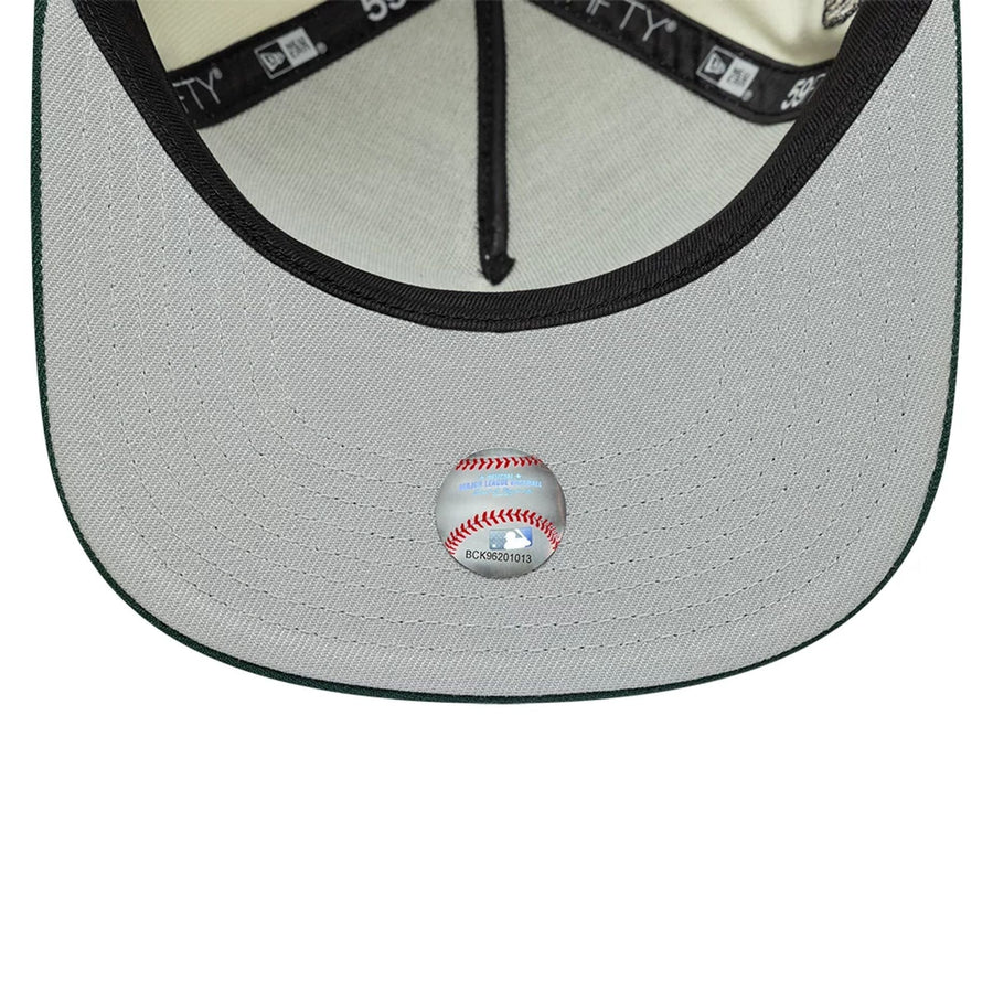 This is a New York Yankees MLB Cream 59FIFTY A-Frame Fitted Cap 2