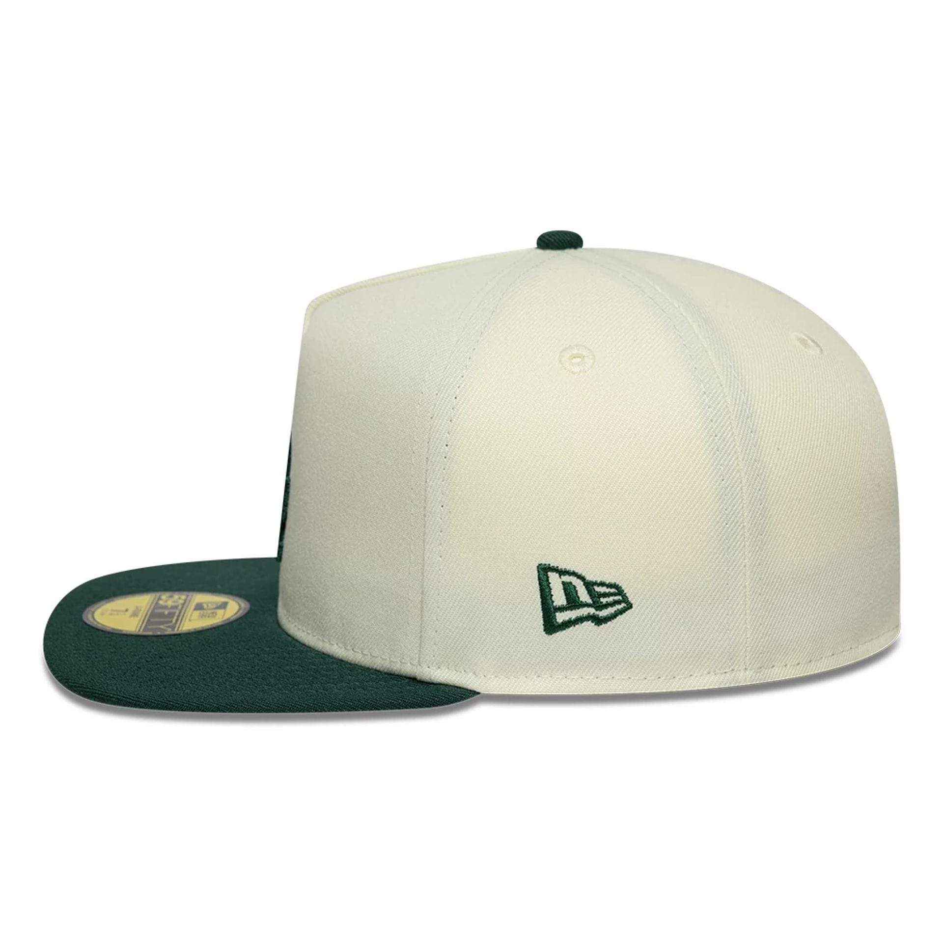 MLB LA Dodgers Cream and Green 59FIFTY A-Frame Fitted Cap | NEC UK