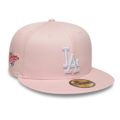 This is a LA Dodgers MLB Pink 59FIFTY Fitted Cap 1