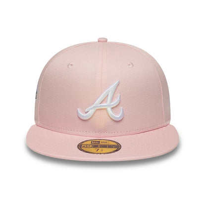 This is a Atlanta Braves MLB Pink 59FIFTY Fitted Cap 3