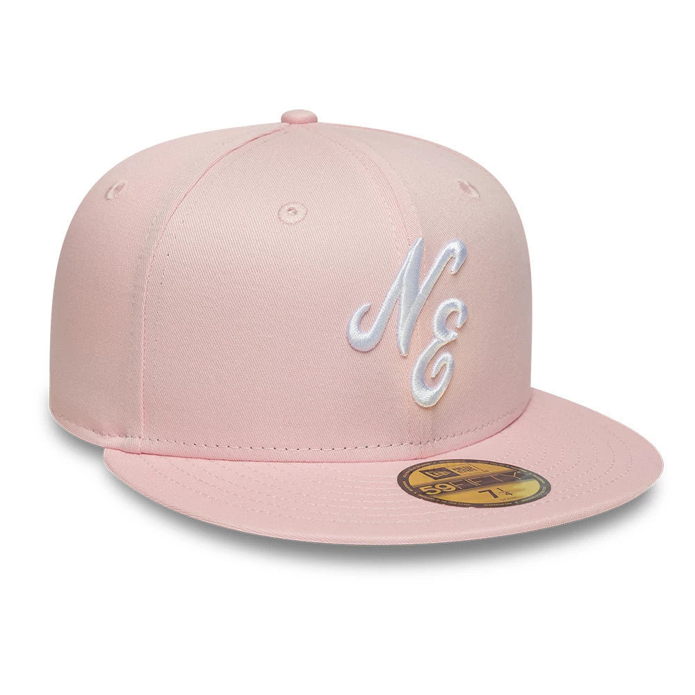 This is a New Era Heritage Connect Pastel Pink 59FIFTY Fitted Cap 4