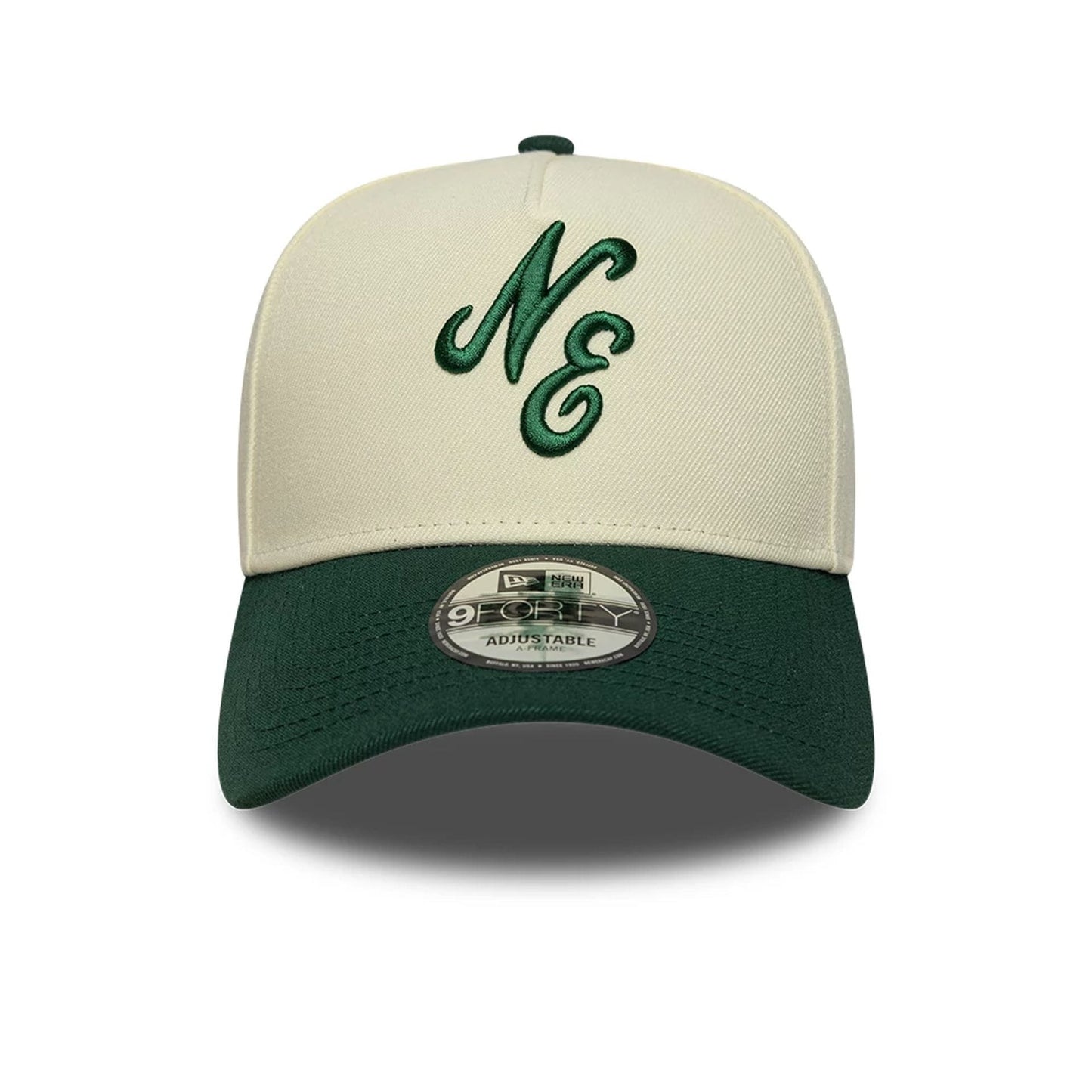 This is a  New Era Cream 9FORTY A-Frame Adjustable Cap 3