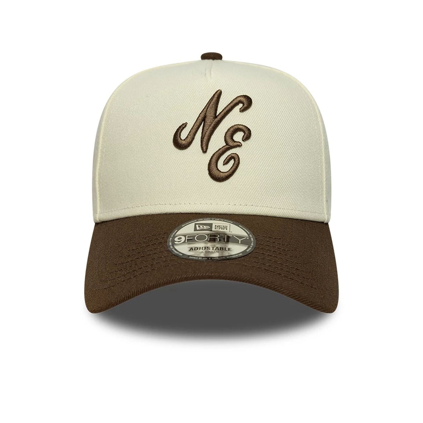 This is a  New Era Cream 9FORTY A-Frame Adjustable Cap 3