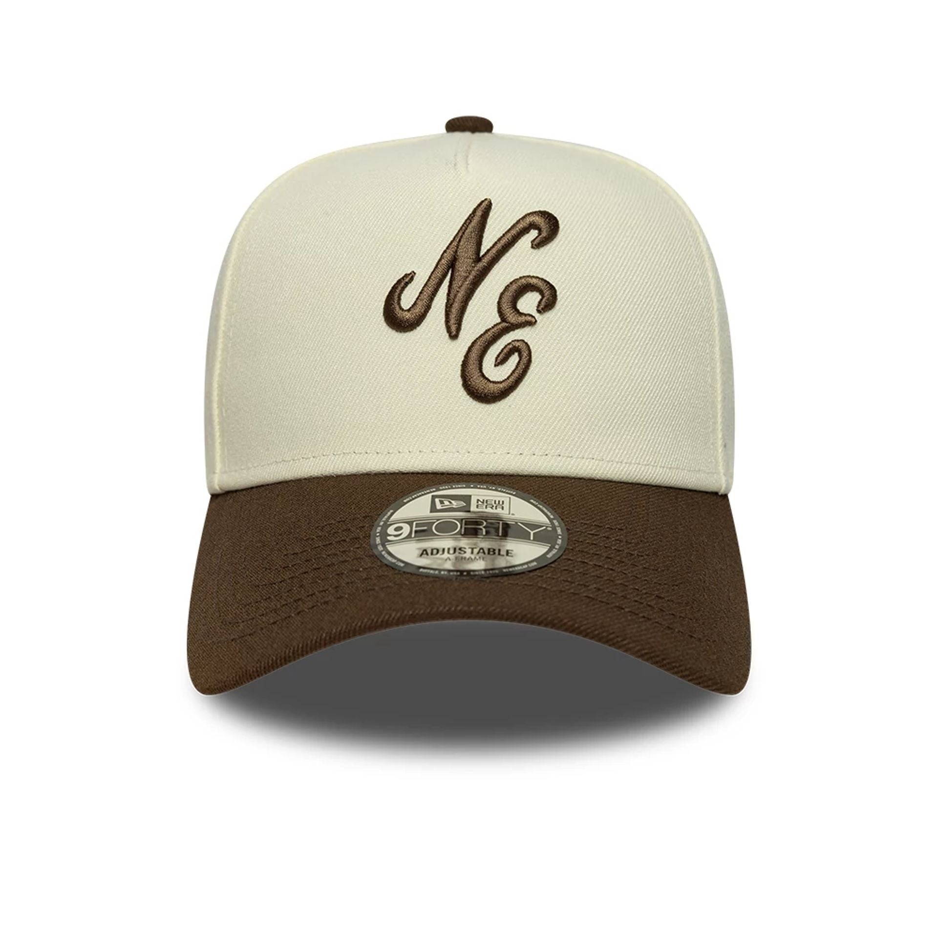 This is a  New Era Cream 9FORTY A-Frame Adjustable Cap 3