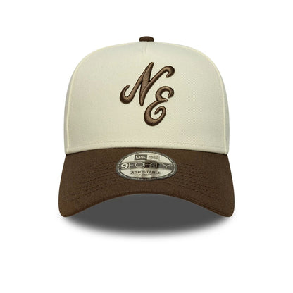 This is a  New Era Cream 9FORTY A-Frame Adjustable Cap 3