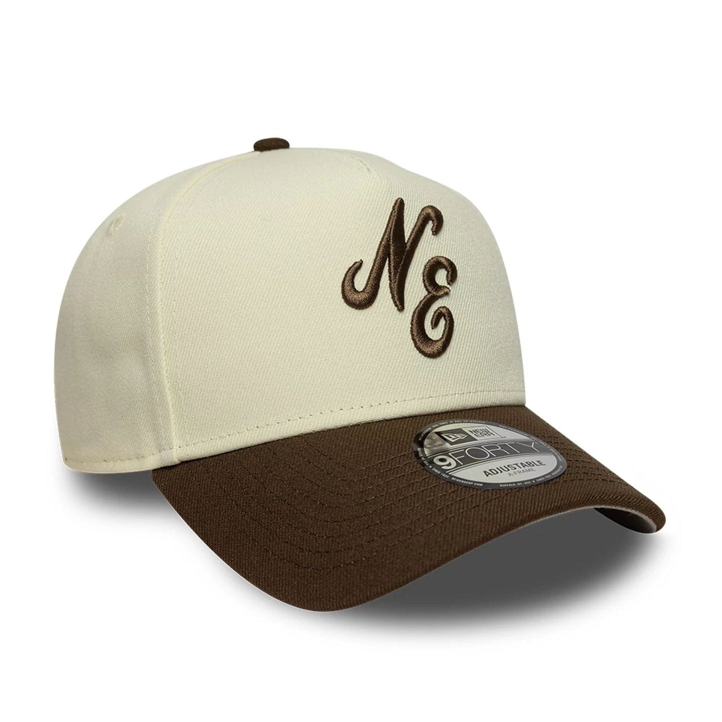 This is a  New Era Cream 9FORTY A-Frame Adjustable Cap 4