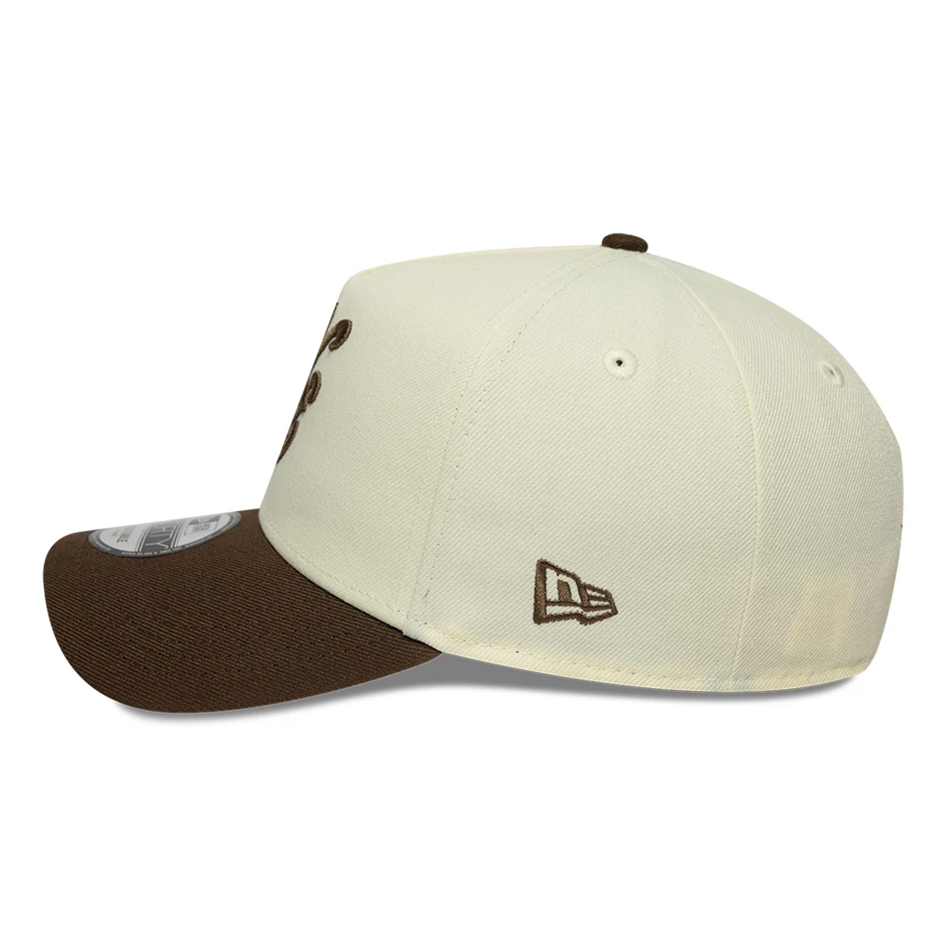 This is a  New Era Cream 9FORTY A-Frame Adjustable Cap 6