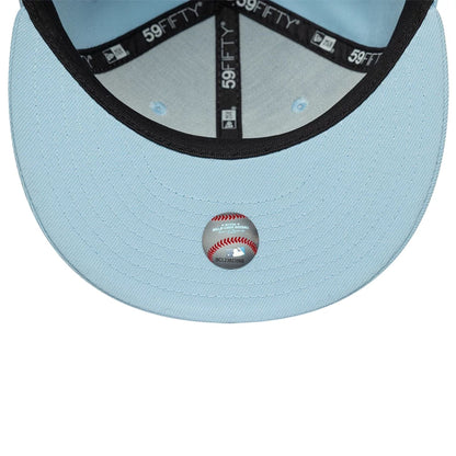 This is a LA Dodgers MLB Pastel Blue 59FIFTY Fitted Cap 7