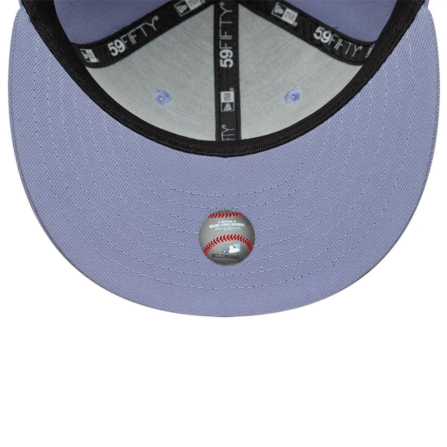 This is a Atlanta Braves MLB Pastel Purple 59FIFTY Fitted Cap 7
