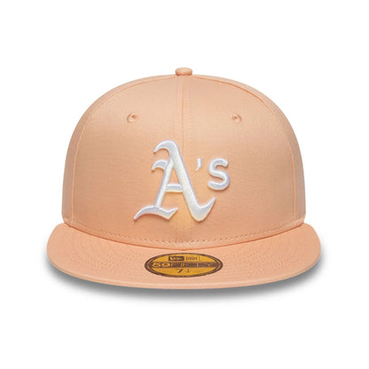 This is a Oakland Athletics MLB Pastel Pink 59FIFTY Fitted Cap 2