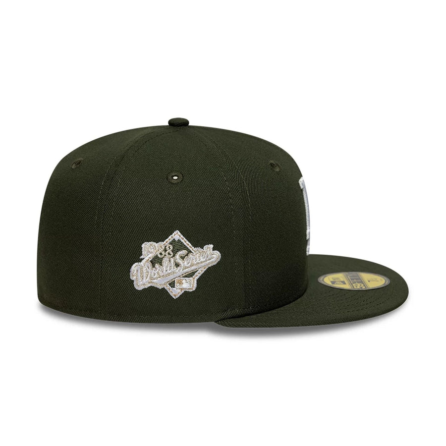 This is a LA Dodgers MLB Dark Green 59FIFTY Fitted Cap 5