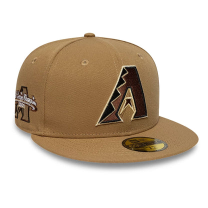 This is a Arizona Diamondbacks MLB Beige 59FIFTY Fitted Cap 1