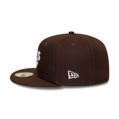 Pictured is this MLB Athletics 59FIFTY Fitted cap in dark brown. 6