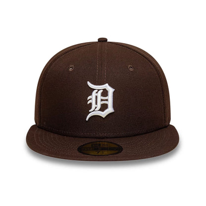 Pictured is this MLB Detroit Tigers 59FIFTY Fitted cap in dark brown. 3