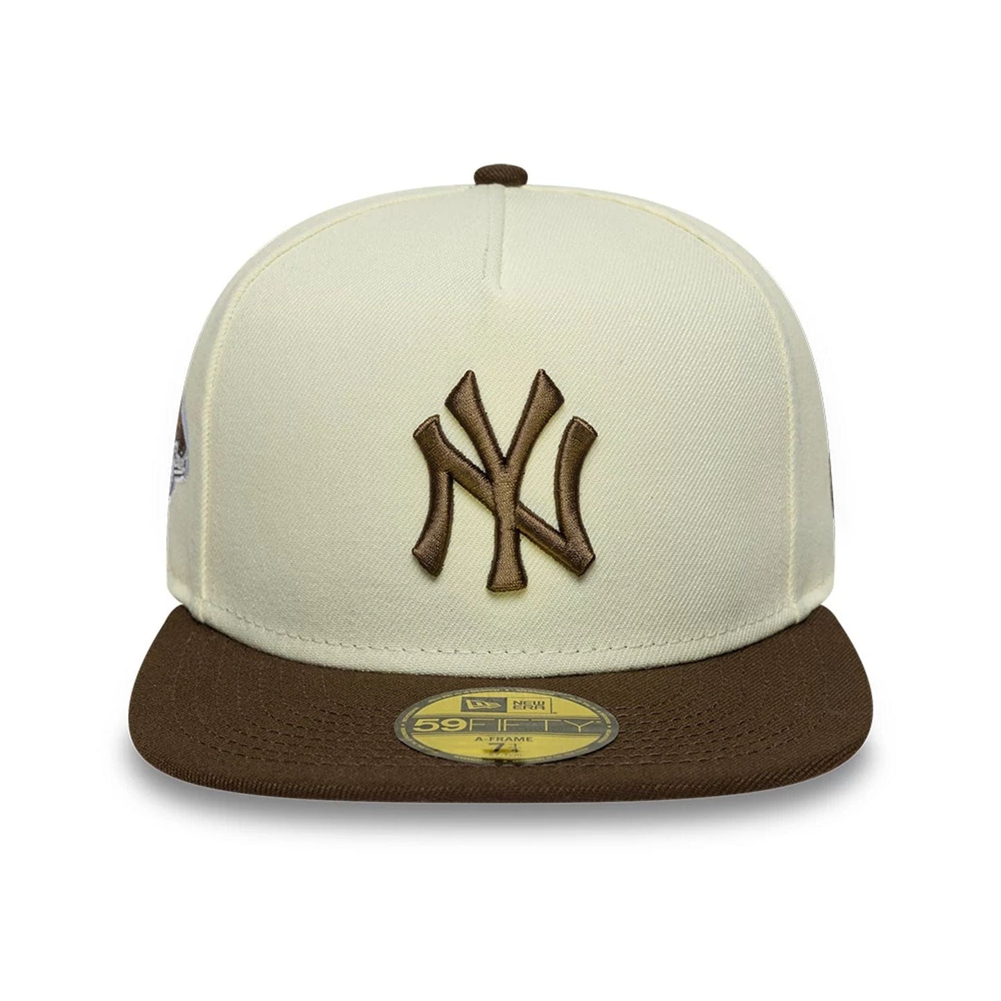This is a New York Yankees MLB Cream 59FIFTY A-Frame Fitted Cap 3