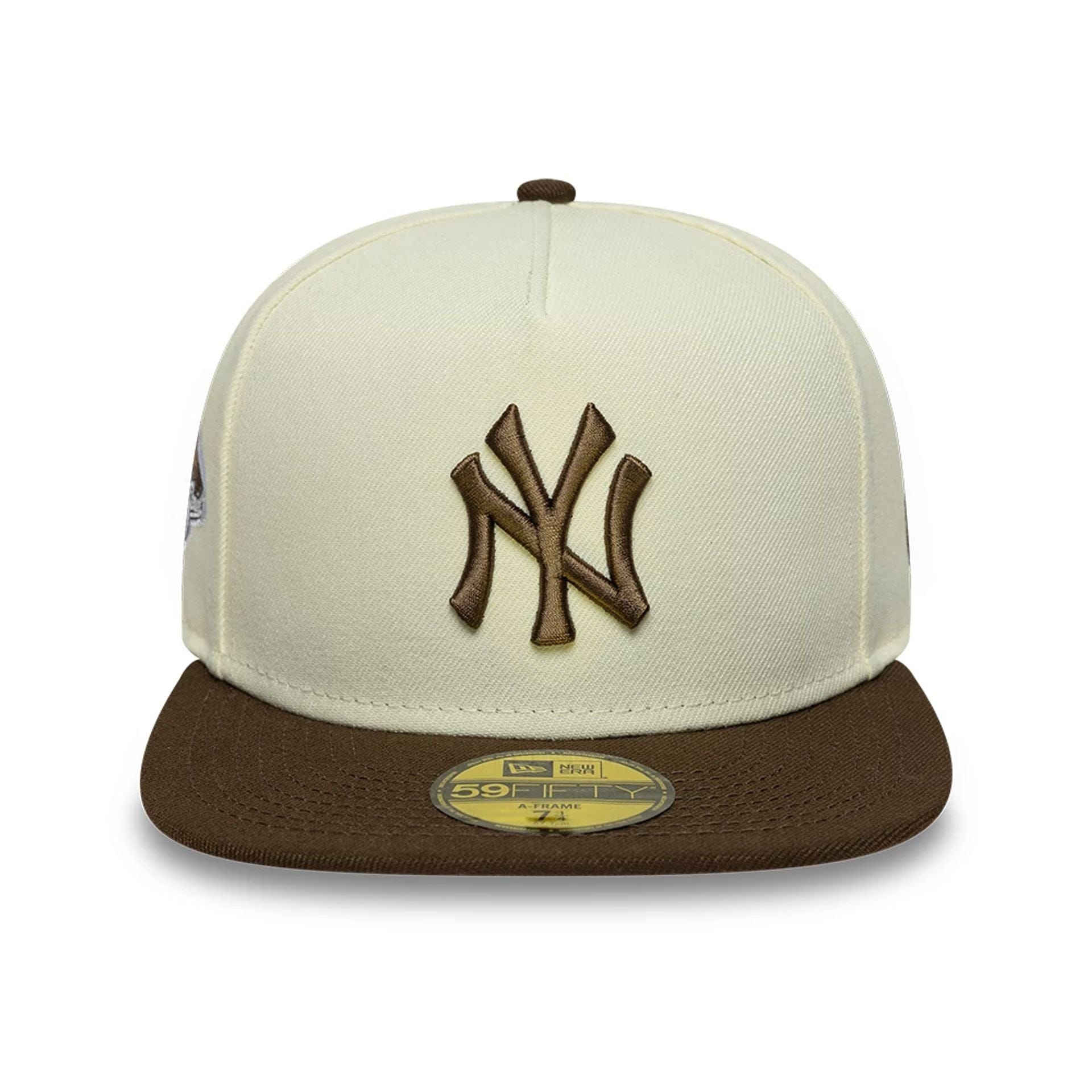 This is a New York Yankees MLB Cream 59FIFTY A-Frame Fitted Cap 3