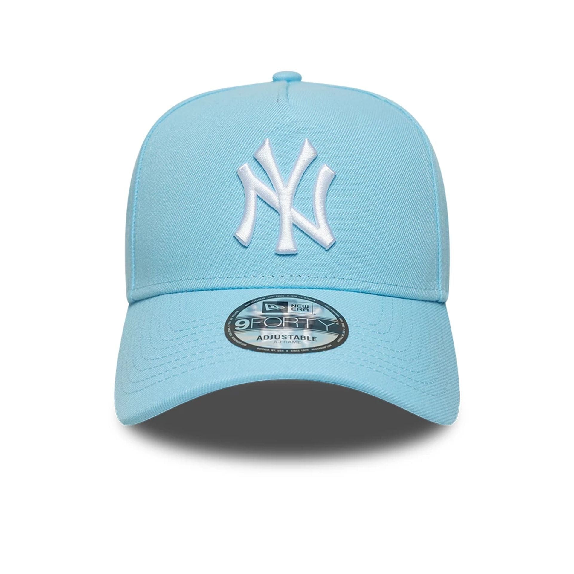 This is a New York Yankees MLB Pastel Blue 9FORTY A-Frame Adjustable Cap 2