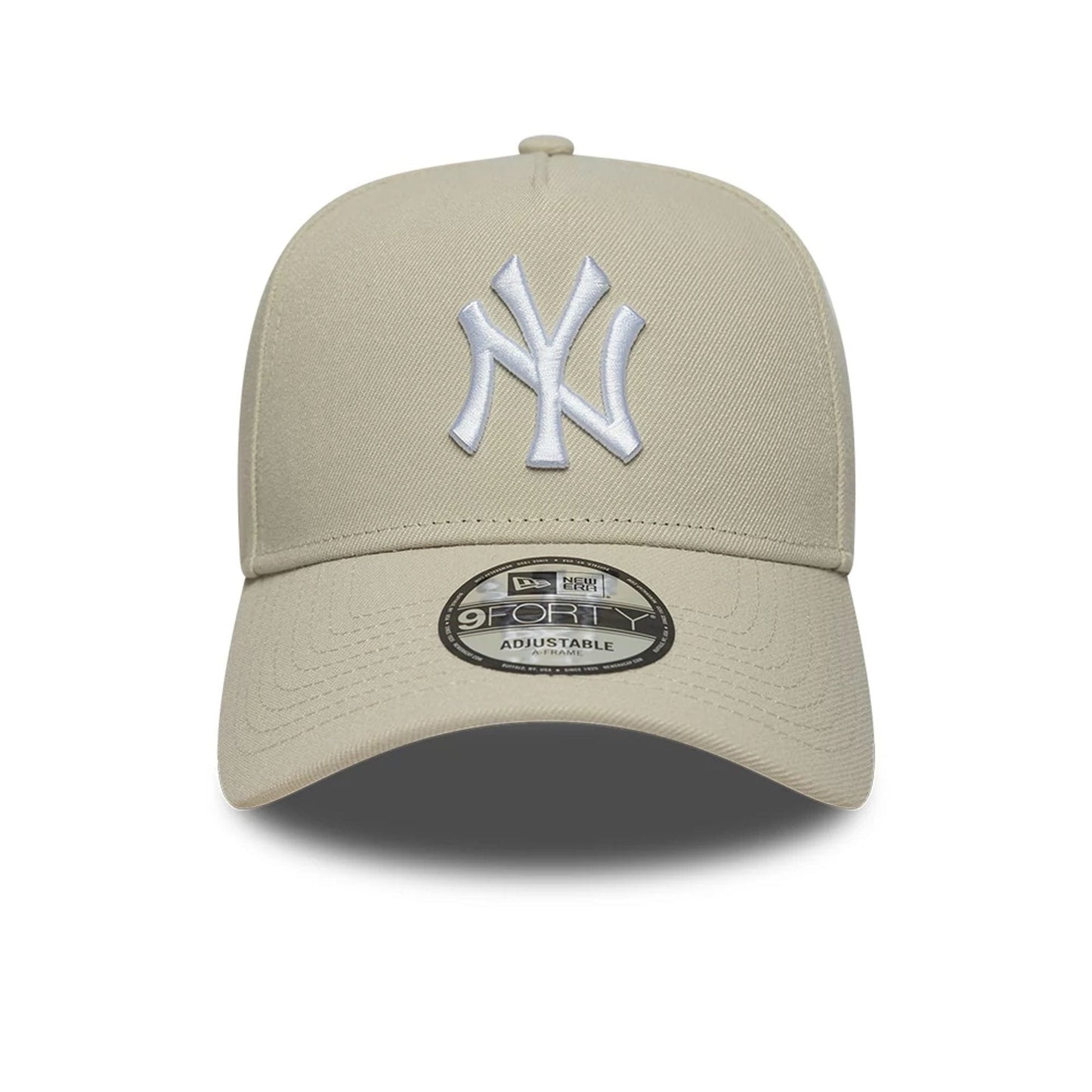 This is a New York Yankees MLB Beige 9FORTY A-Frame Adjustable Cap 2