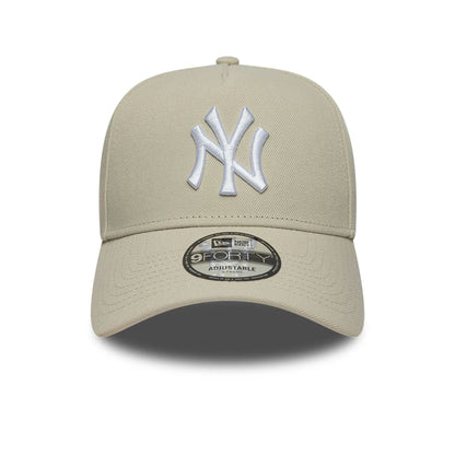 This is a New York Yankees MLB Beige 9FORTY A-Frame Adjustable Cap 2