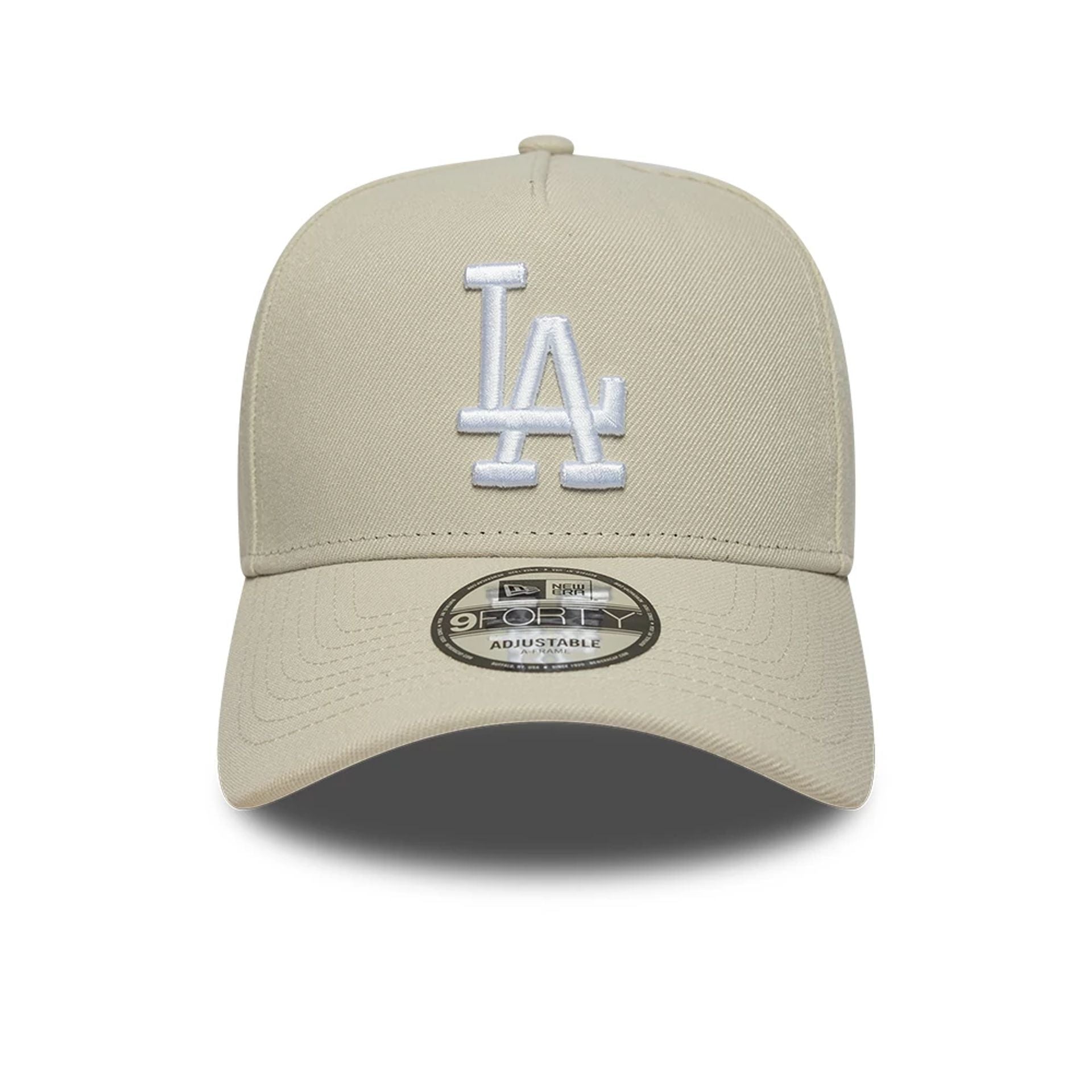 This is a LA Dodgers MLB Beige 9FORTY A-Frame Adjustable Cap 2