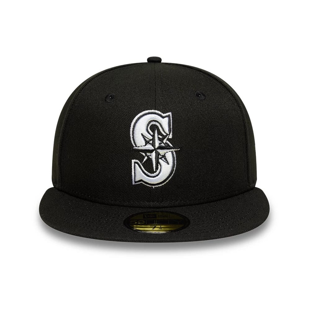 This is a Seattle Mariners MLB Black 59FIFTY Fitted Cap 3